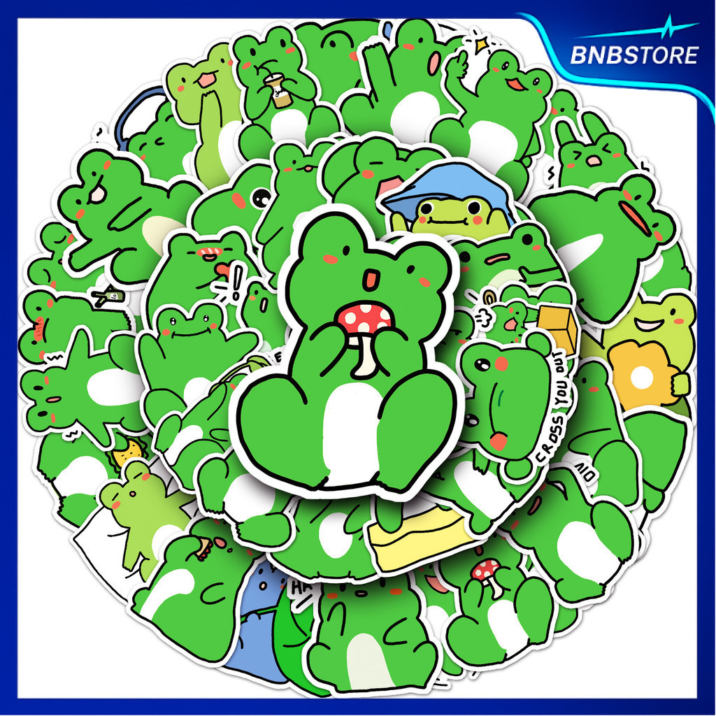 🍀ส่งจากไทย🍀 50ชิ้น สติกเกอร์ การ์ตูน กบ Frog Animal Cartoon Sticker พร้อมส่ง