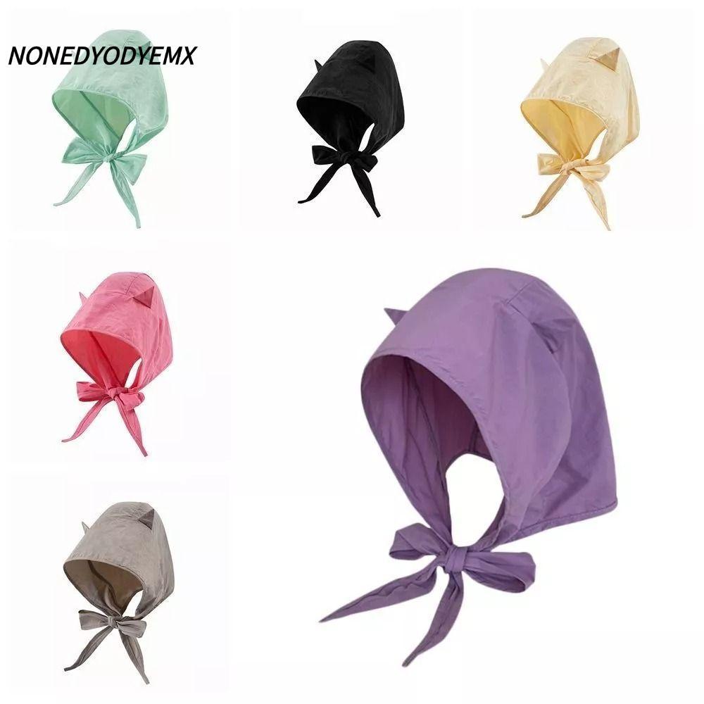 NONEDYOMX Pullover หมวก, Little Devil โพลีเอสเตอร์ Headscarf หมวก, Quick-drying สีทึบตลกหมวกป้องกันแสงแดดหญิง