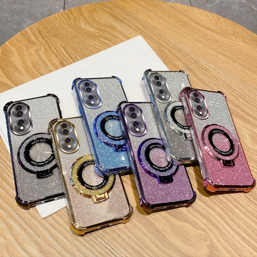 Glitter กันกระแทกแม่เหล็กเคสโทรศัพท์สําหรับ Honor GT Pro 50 60 70 Pro 50 60 SE Power X70i X60GT Win 