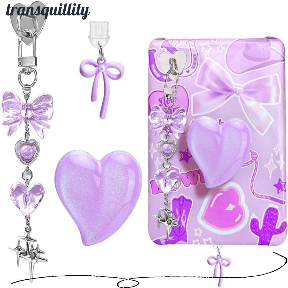 TRANSQUILLITY ชุดสําหรับชุดเสน่ห์ Kindle, Lily of The Valley Cute Bling Design Tablet Stand Accessor