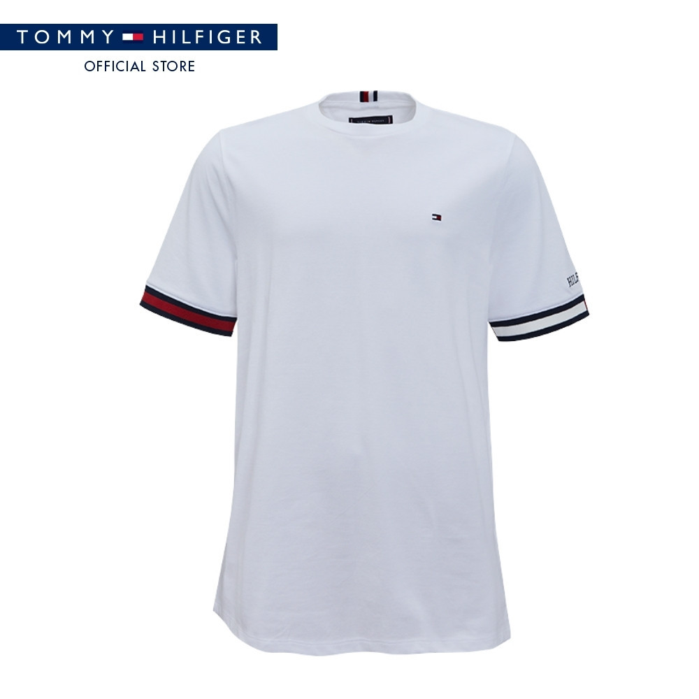 Tommy Hilfiger เสื้อยืด ผู้ชาย รุ่น XM0XM07189 YBR - สีขาว