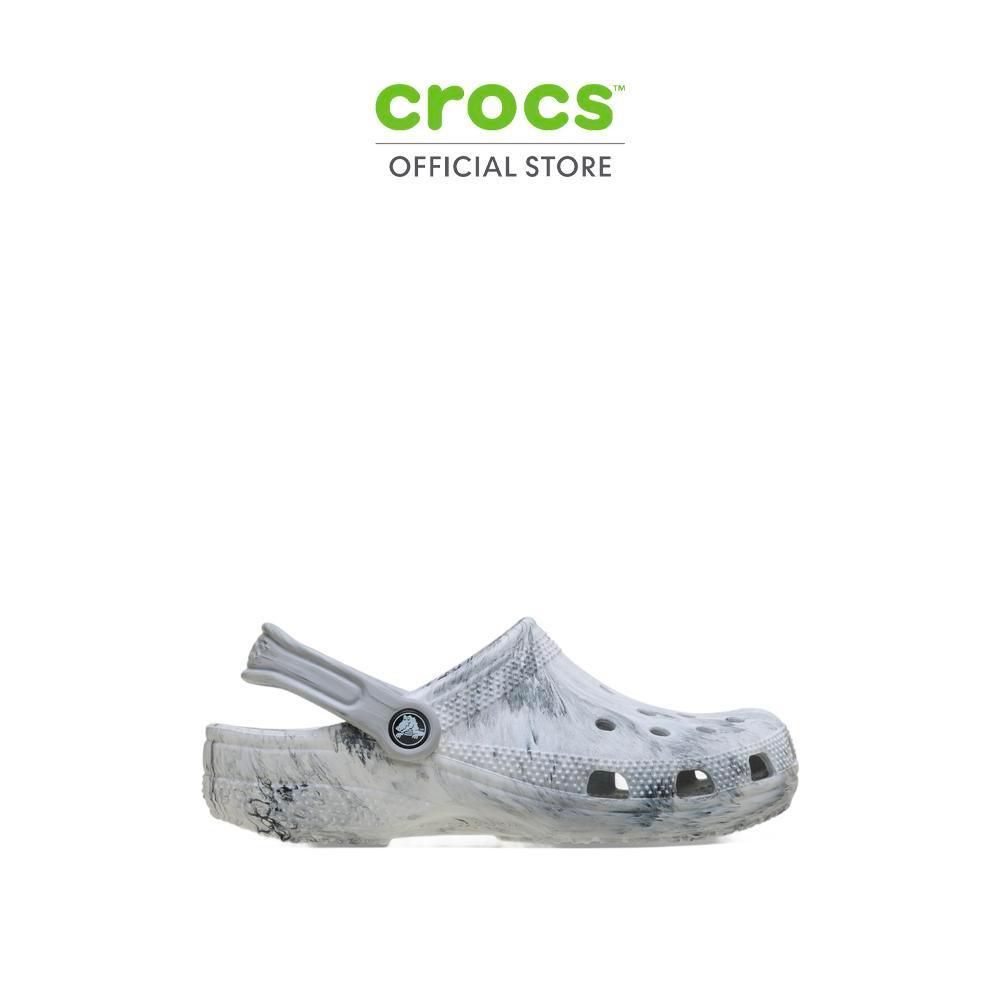 CROCS รองเท้าลำลองผู้ใหญ่ CLASSIC WATERCOLOR MARBLED CLOG รุ่น 211583-1WZ – GREY SWIRL ราคา ถูกที่สุด ดีลบีเคเค รูปภาพหลัก