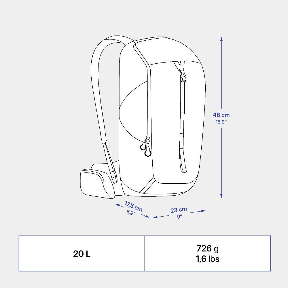 Decathlon 20 L Mountain Hiking Backpack Mh100 เป้เดินป่าบนภูเขาขนาด 20 ลิตร รุ่น Mh100 – Beige ราคา ถูกที่สุด ดีลบีเคเค แกลเลอรีภาพที่ 4
