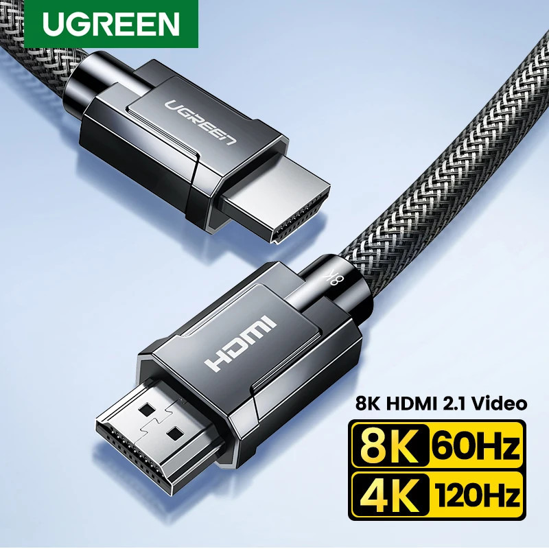 UGREEN สาย HDMI ความเร็วสูงพิเศษได้รับการรับรอง 8K/60Hz 4K/120Hz 48Gbps HDCP2.2 สาย HDMI 2.1 สําหรับทีวีแล็ปท็อปพีซี PS