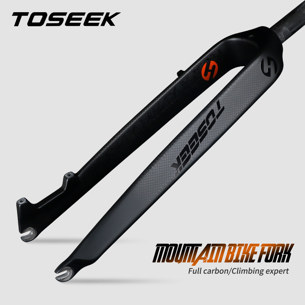 TOSEEK TFK-SL คาร์บอนส้อม 26ER/27.5ER/29ER ตรงหลอด Mtb จักรยานส้อมด้านหน้า Garfo Carbono 700c Mtb ส้อม 29