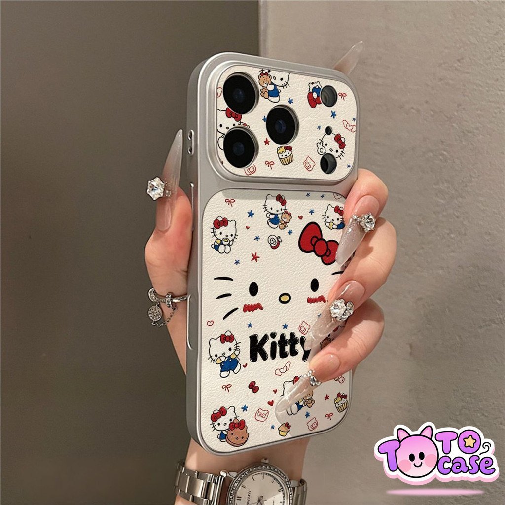เคสไอโฟน17 เหมาะสำหรับ IPhone 15 11 12 17 13 14 16 Pro Max 14 15 16 Plus Air เคสโทรศัพท์สีเงินลายเฮลโลคิตตี้มากมาย