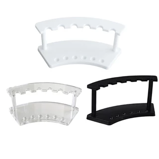BAYSLI Clear Desk Organisers ที่ใส่ปากกาแนวตั้งขาตั้ง 6 ช่องที่ใส่ดินสอปากกาขาตั้งจอแสดงผลชั้นวางแปรงแต่งหน้า Organ