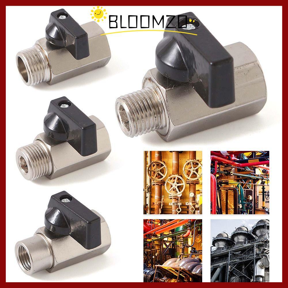 จัดส่งจากประเทศไทยBLOOMZO 1 ชิ้นบอลวาล์ว, 1/8" 1/4" 3/8" 1/2" เกลียวน้ําแก๊สน้ํามันเครื่องอัดอากาศวาล์ว, เหล็กคาร์บอน BSP ชายกับหญิงมินิวาล์วปิด