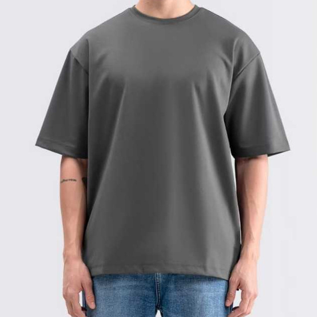 JJMen เสื้อยืด Boxy East สีเทา CM3