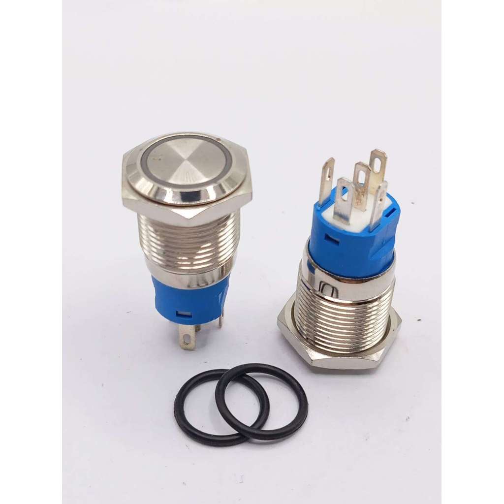 ทนทาน พร้อมส่ง สวิทช์โลหะ 16mm. 12-24v  กดปล่อย&กดล๊อก R-G-B-Y สินค้าคุณภาพสั่งเลยพร้อมส่งจากไทย🇨🇷🛻 งานแท้