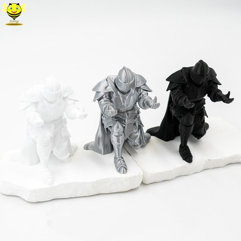 [Jiang] Knight ที่ใส่ปากกา Creative Desk Organizer ยุคกลางขาตั้งเรซินสไตล์ Home Office Storage สําหรับตกแต่งของขวัญ TH