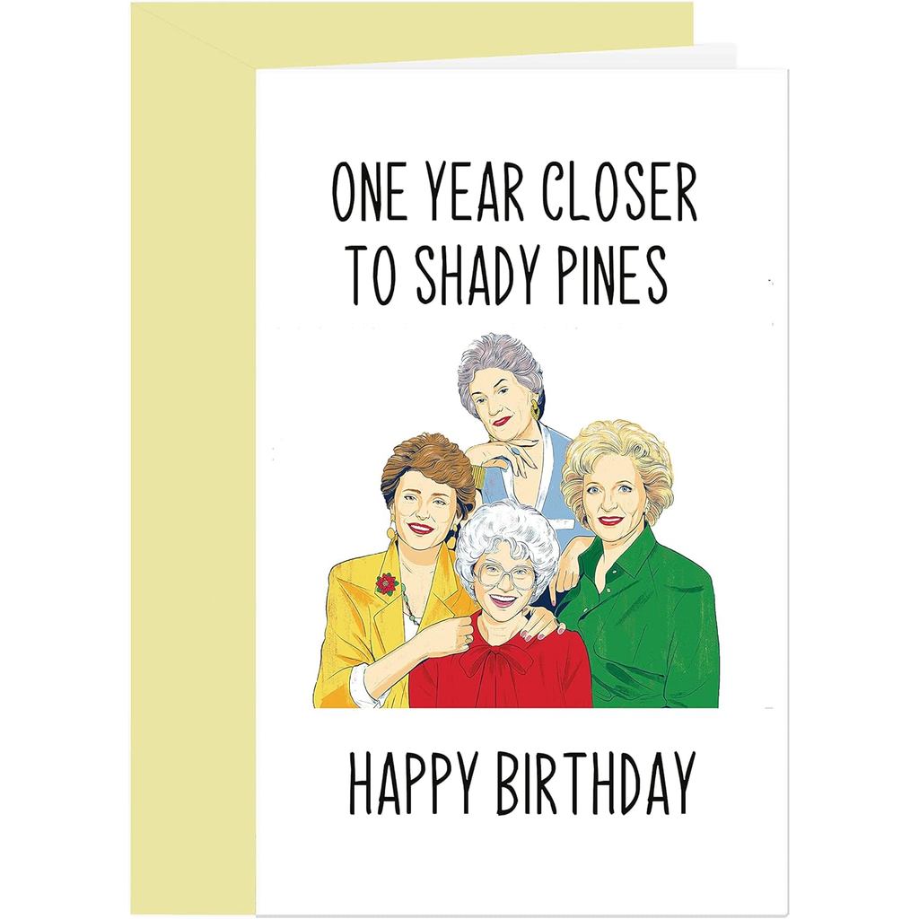 BKOQF Golden And Girls Birthday Card, Best Friend Bday Card, Funny 40th 50th 60th ของขวัญวันเกิดสําห