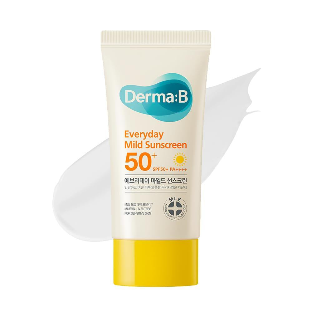 Derma B Everyday Mild Sunscreen SPF50+ necker++++ 1.69 Fl Oz, 50ml Fast-Absorbing Lightweight SPF Su