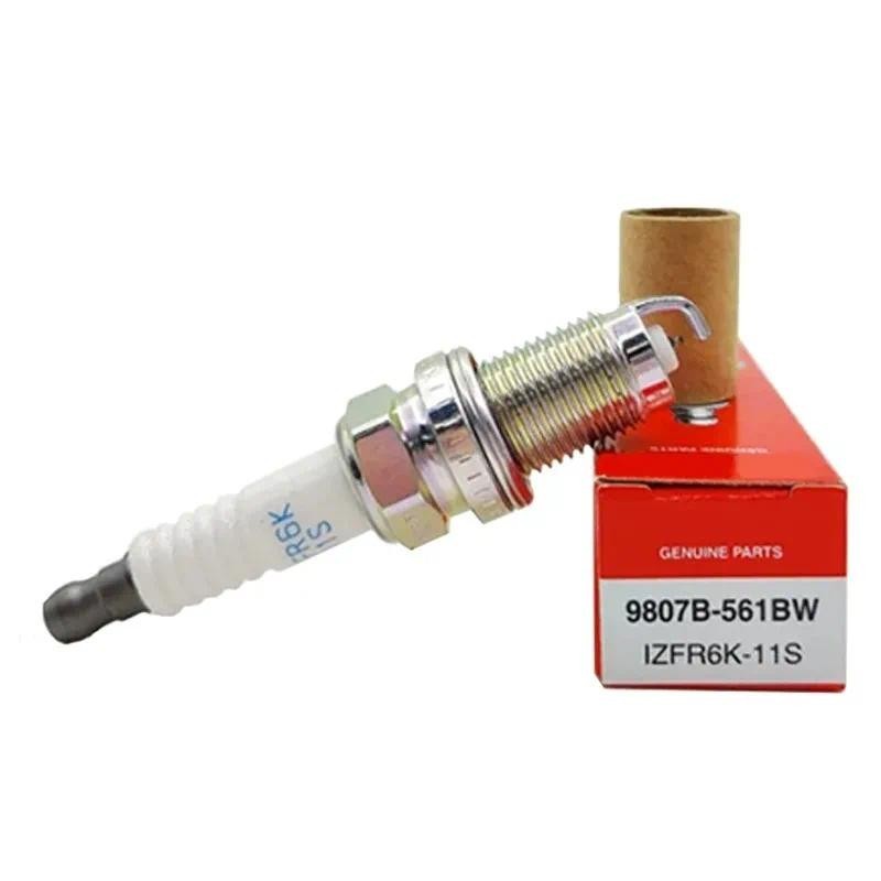 4/6PCS Iridium Spark Plug 9807B-561BW IZFR6K-11S สําหรับ CR-V FR-V Civic VIII FN1 FK2 FD1 FD7 1.8L 2