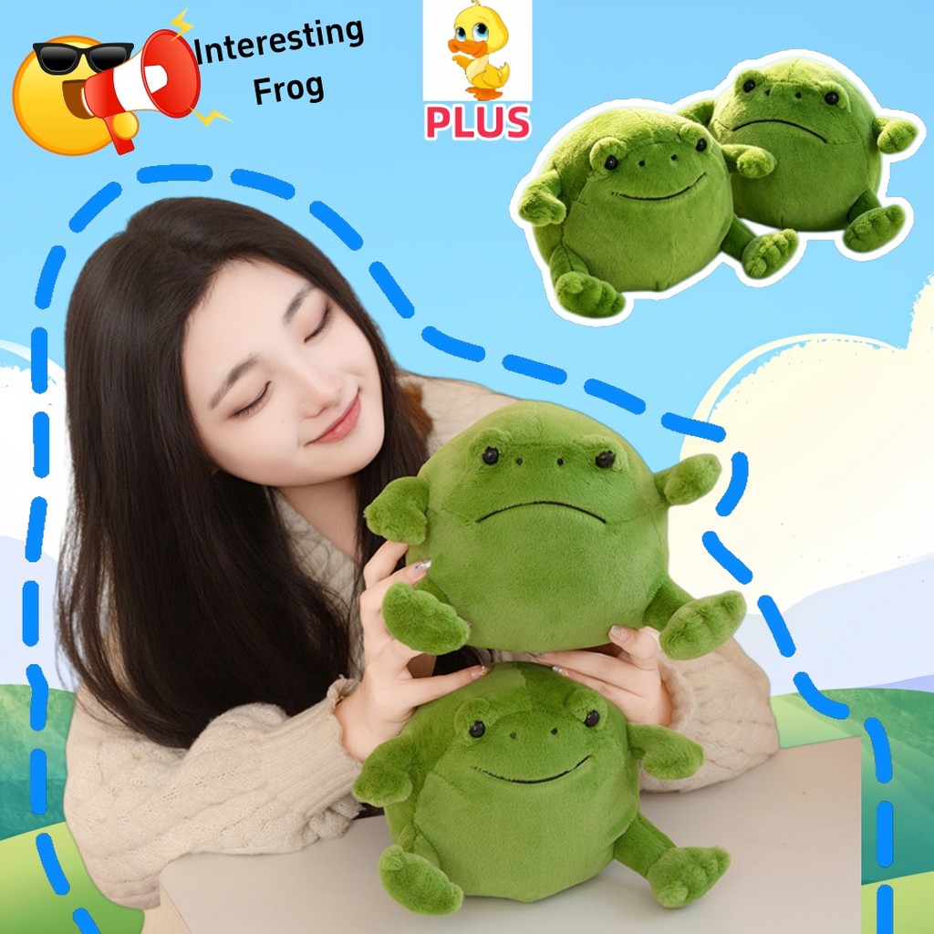 พลัส พลัส✨ใหม่ ใหม่✨น่ารักมีความสุขกบตุ๊กตาตุ๊กตาน่ารักเศร้ากบตุ๊กตาตุ๊กตาสนุกริคกี้ฝนกบของเล่นตุ๊กตาเด็กของขวัญของขวัญวันเกิดเด็กของขวัญสาวของขวัญเด็กผ่อนคลาย ราคา ถูกที่สุด ดีลบีเคเค รูปภาพหลัก