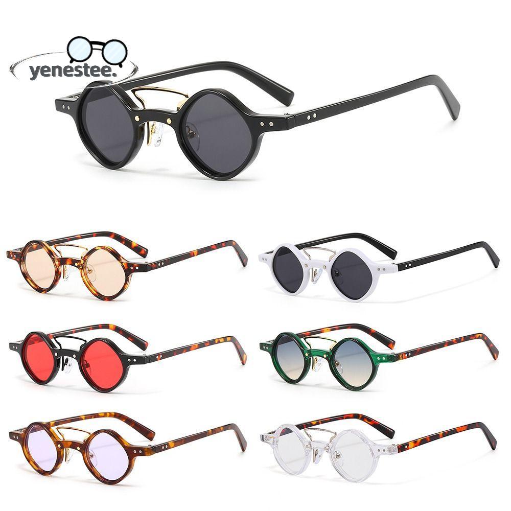 YENESTEE Hippie Gradient Sun Glasses UV400 Steam Punk Glasses