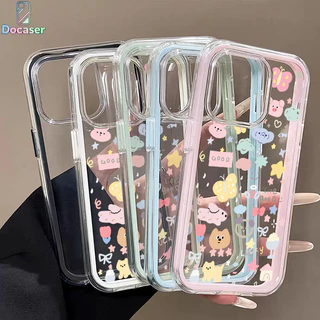 เคสไอโฟน สำหรับ iPhone 17 16 15 Pro Max 11 12 13 14 6 6P 7 8Plus X XR XS Max สัตว์ตัวน้อยหลากสี สำหรับ TPU นุ่ม 2-in-1