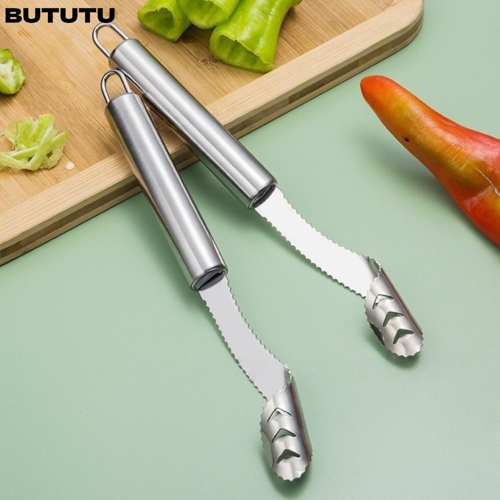 BUTUTU Jalapeno Corer Remover, Effectless Deseeding Slice Pepper Corer Remover, ทนทานสะดวกผักการประม