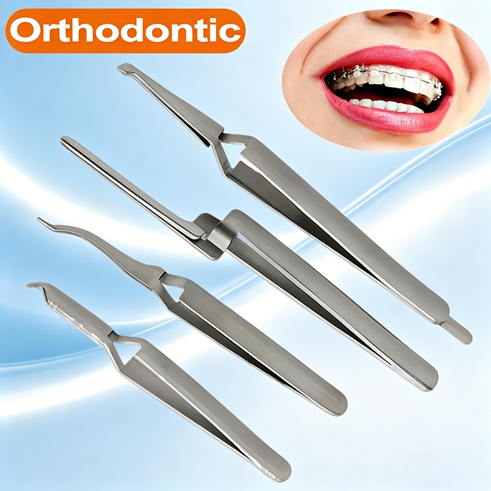 Dental Orthodontic Tweezers Occlusal Paper Tweezers Posterior Buccal Tube Bonding Brace Holder Ortho