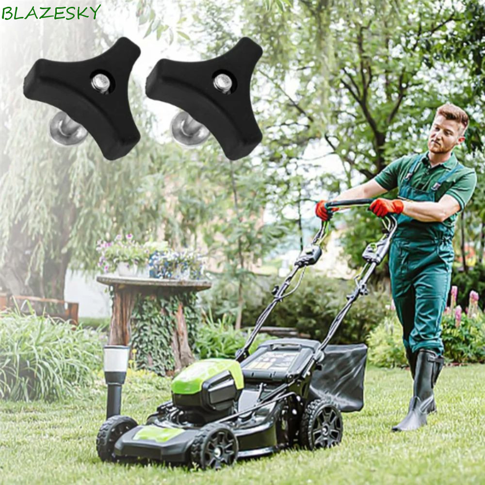 BLAZESKY น็อตสกรูจับเครื่องตัดหญ้า, อะไหล่ทดแทน Hi-Strength Triple-มุมสามเหลี่ยมลูกบิด Handle, ชุดพลาสติกที่ทนต่อการสึกหรอ Tri-Handle Knob เครื่องตัดหญ้า