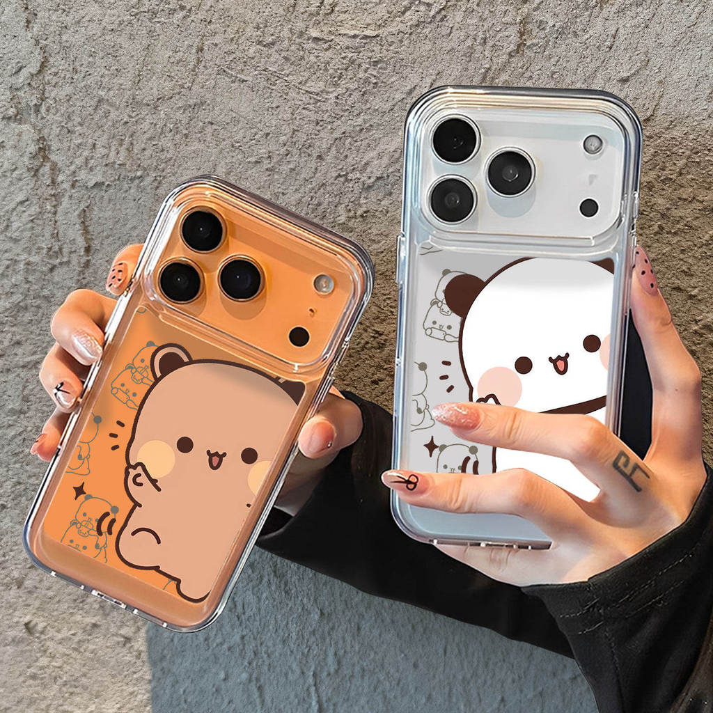 Bier One สองผ้าเหมาะสําหรับ Apple 17Promax โทรศัพท์มือถือป้องกันกรณีสไตล์ใหม่ 15Pro คู่ 16 ความรู้สึ
