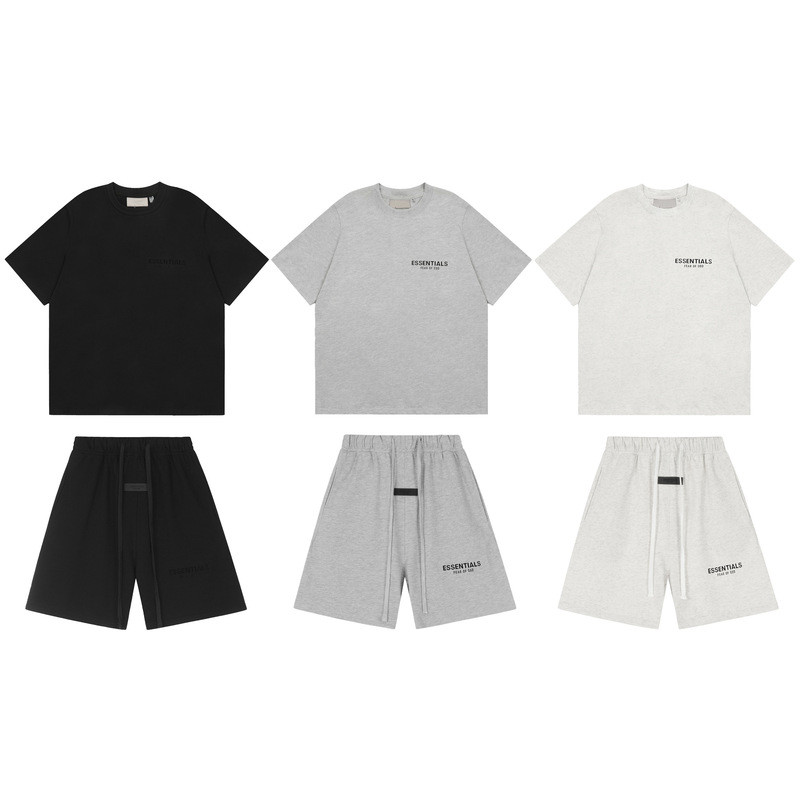 เสื้อยืดแขนสั้นผ้าฝ้ายแท้ Essentials Fear of God สไตล์Street Wear