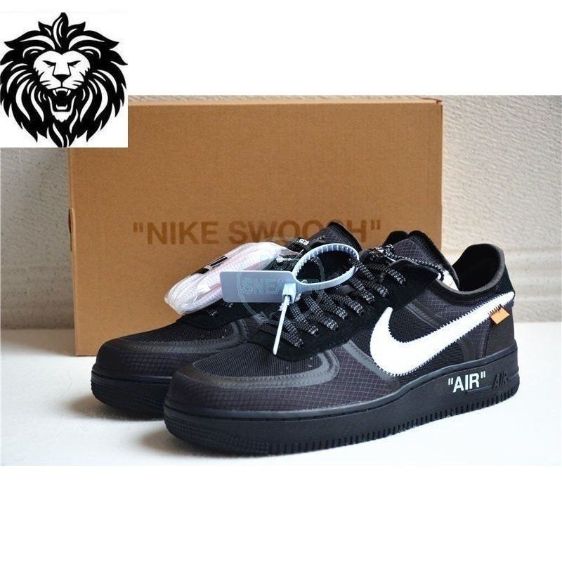 รองเท้าผ้าใบ off-white X 1 low in sport "สีดํา"