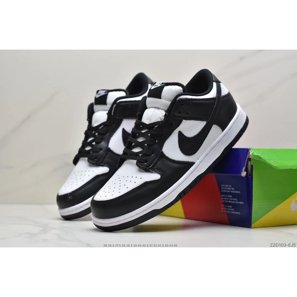 DunkNK SB Dunk Low Retro "White/Black" Buckle Basket Series Low-Top Casual Sports Skateboard Shoes "