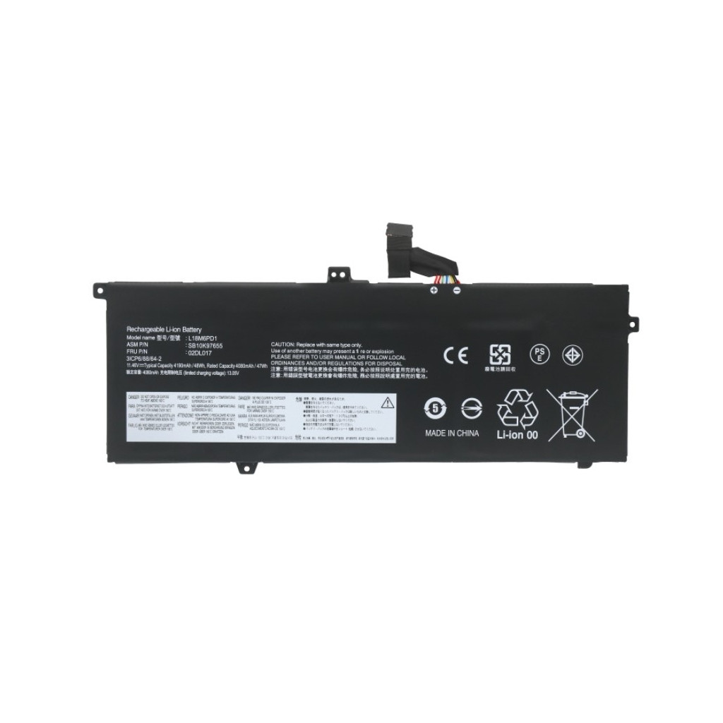 Battery Notebook Thinkpad X13 Gen 1 X390 X395 TP00106A/B/C 11.46V 4190mAh