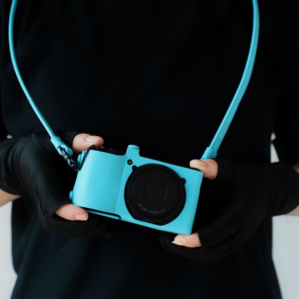 Camin Rico GR4 เคสป้องกันกล้องเฉพาะ Palm Grain Cowhide GR4/GR2/GR3X เคสหนังฐานย้อนยุค