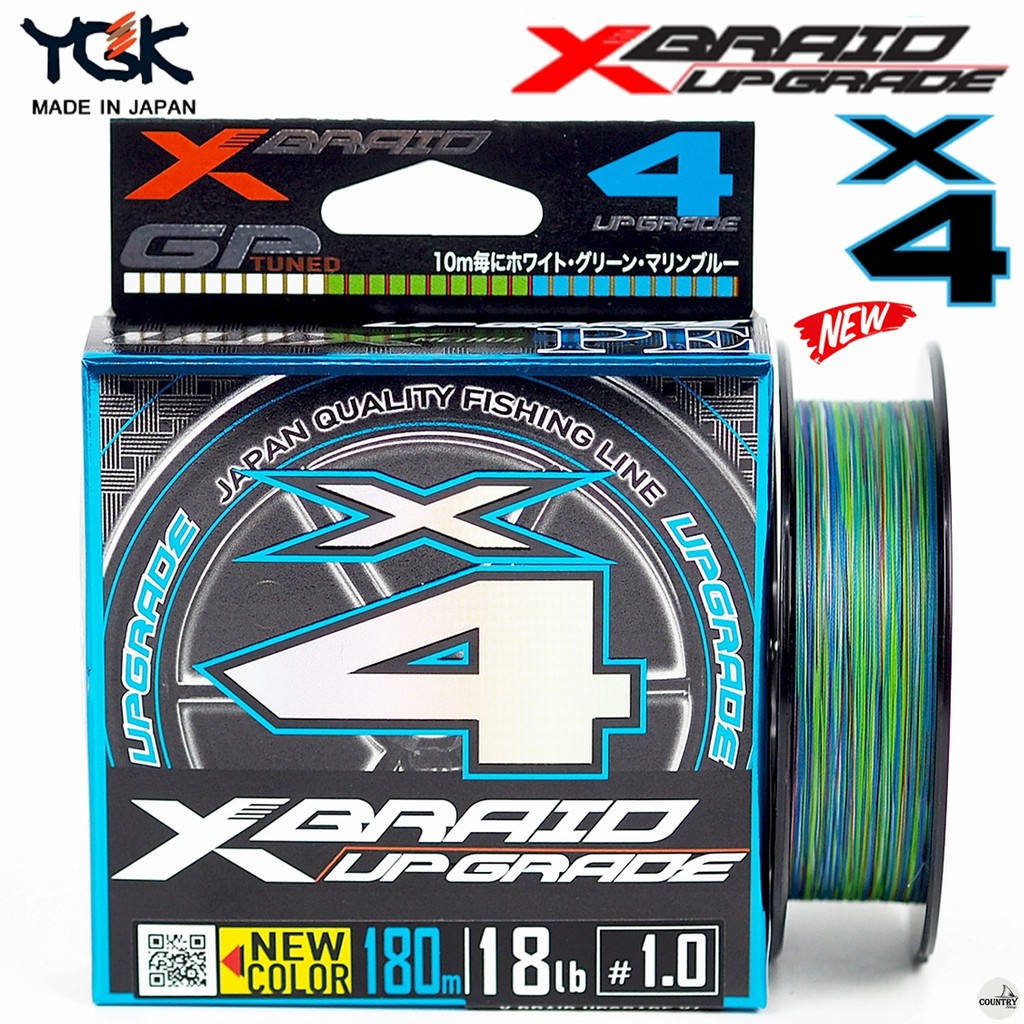 สายพีอี YGK X-BRAID UPGRADE X4 3COLORES [NEW COLOR]