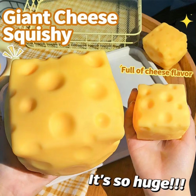 ชีส Squishy เนยชีส Squishy Fidget ของเล่นความเครียดบรรเทาของขวัญตลกโปรดปรานรู้สึกดี Squishy เครื่องประดับ