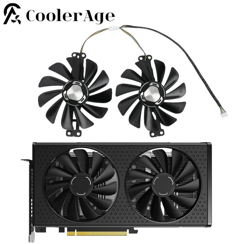 การ์ดพัดลม Cooler สําหรับ XFX Speedster SWFT 210 Radeon RX 6600 6600XT Core Gaming 95 มม.CF1010U12S 