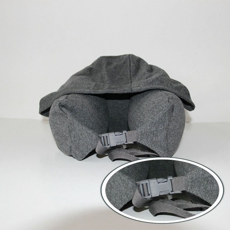 Simple Unprinted Neck Support Neck Pillow U-Shaped Travel Pillow Hooded U Pillow Lunch Break Pillow 
