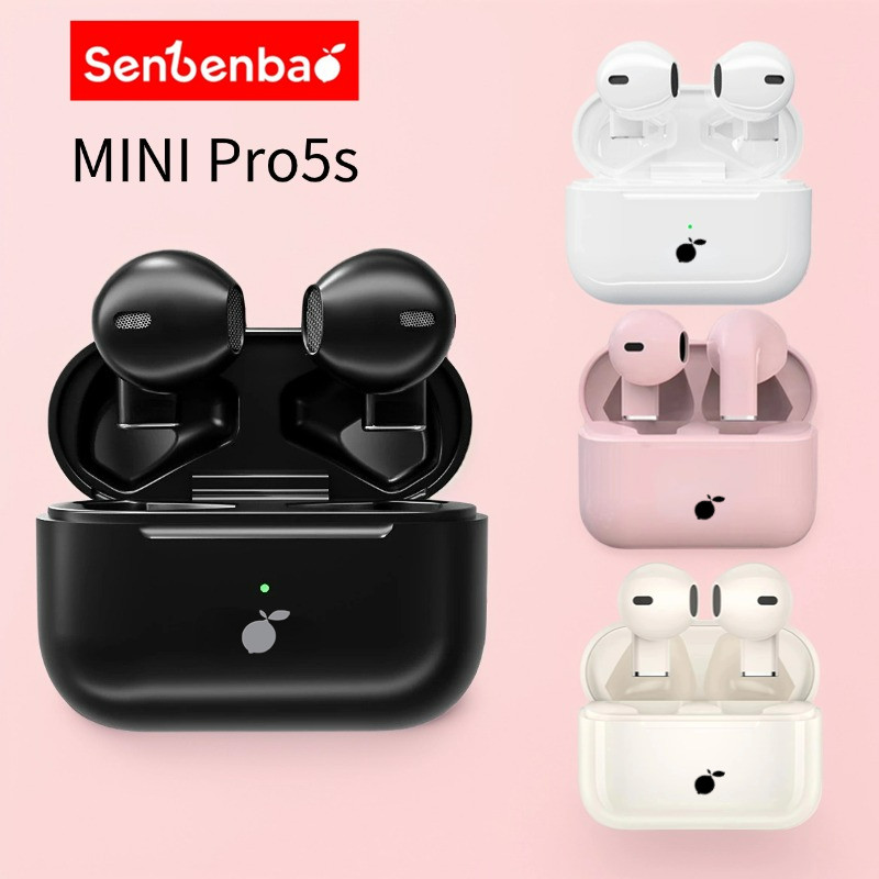 Senbenbao MINI Air Pro5s หูฟังไร้สาย TWS พร้อมไมโครโฟนบลูทูธ 5.4 ชุดหูฟังกีฬาสําหรับวิ่งหูฟังชนิดใส่