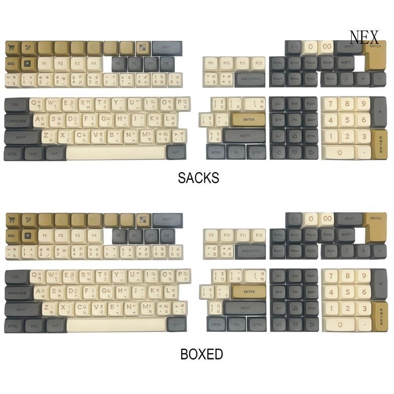 NEX Ergonomic XDA Profile Keycaps ปุ่มกดภาษาไทยสําหรับ 61 64 68 75 87 98 104 108 ผู้ที่ชื่นชอบคีย์บอ
