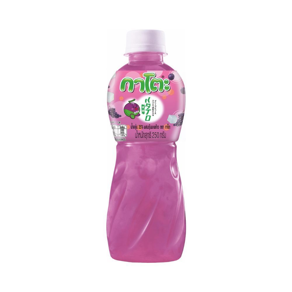 [สินค้าส่งด่วน] กาโตะน้ำองุ่น25%+วุ้นมะพร้าว 250 มล. KATO GRAPE JUICE25%+NATA DE COCO 250 ML