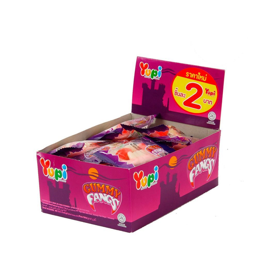 [สินค้าส่งด่วน] ยูปิ กัมมีแฟงส์ 7 ก. X24 YUPI GUMMY FANGS 7 G. X24 ราคาถูก Shopee Lazada