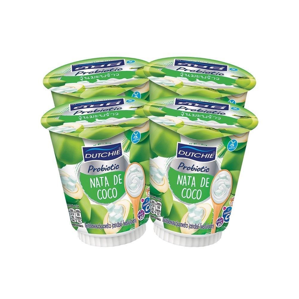 [สินค้าส่งด่วน] ดัชชี่ โยเกิร์ต วุ้นมะพร้าว 125 กรัม แพ็ค 4 DUTCHIE YOGHURT NATA DECOCO125 G PACK 4