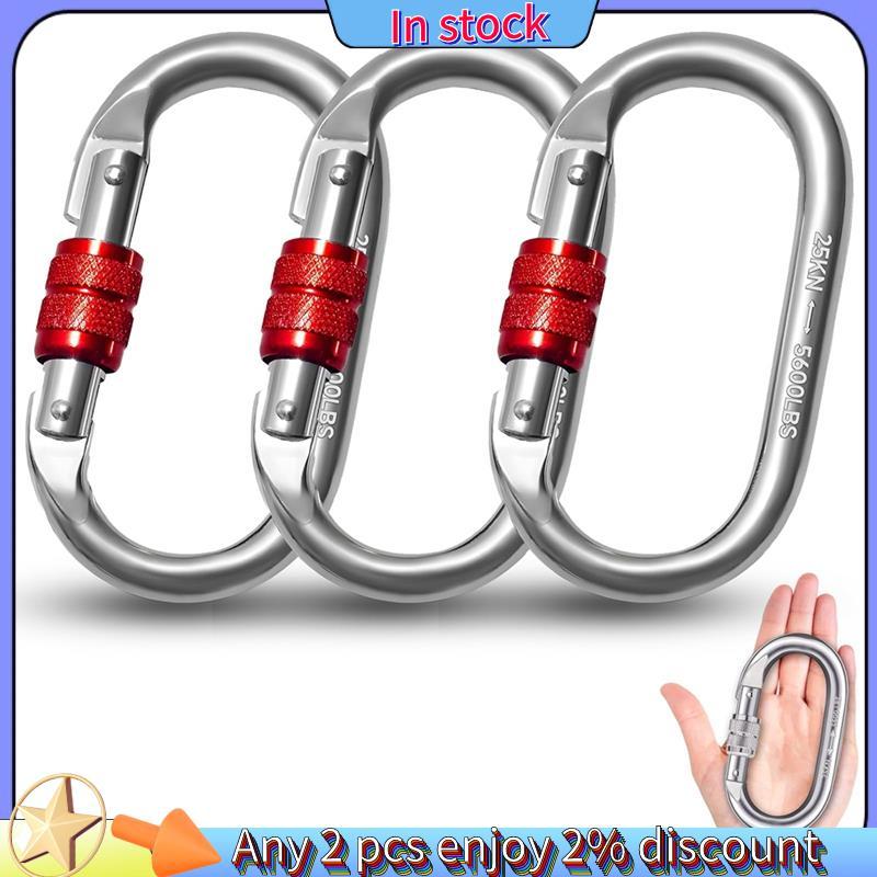 ในสต็อก-Carabiner Hooks Carabiner Heavy Duty Carabiner Hooks สําหรับปีนเขา Abseiling