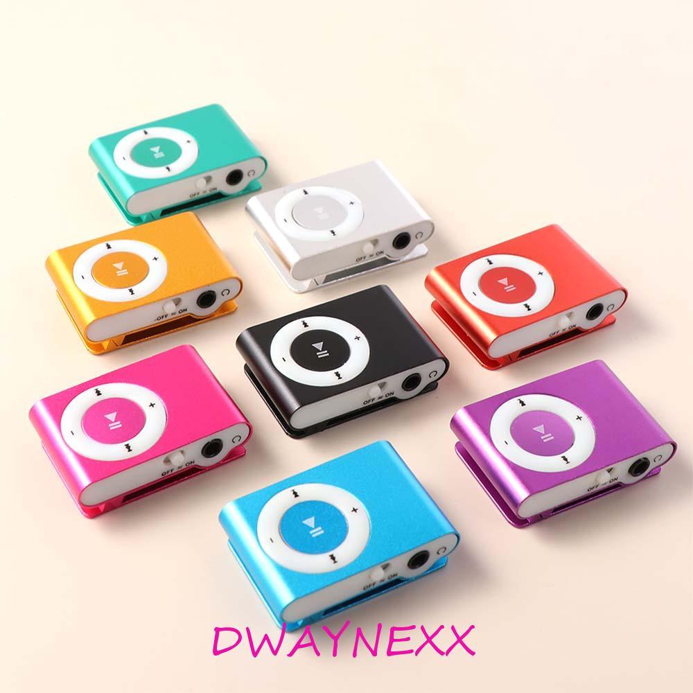DWAYNEXX MP3 Player Mini Fashion Media Player โลหะ 3.5 มม.กระจกกีฬา MP3