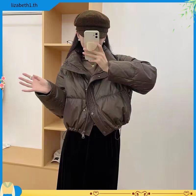 Non Wash Cotton Jacket ผู้หญิงฤดูหนาว Pu หนังลงเสื้อ