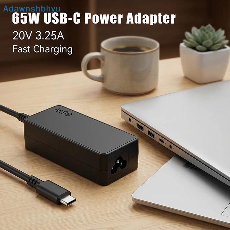 Adhyu 20V 3.25A 65W Type C แล็ปท็อปอะแดปเตอร์ชาร์จไฟ Fast สําหรับแล็ปท็อปหลายตัวสํานักงานนักเรียนใช้ TH