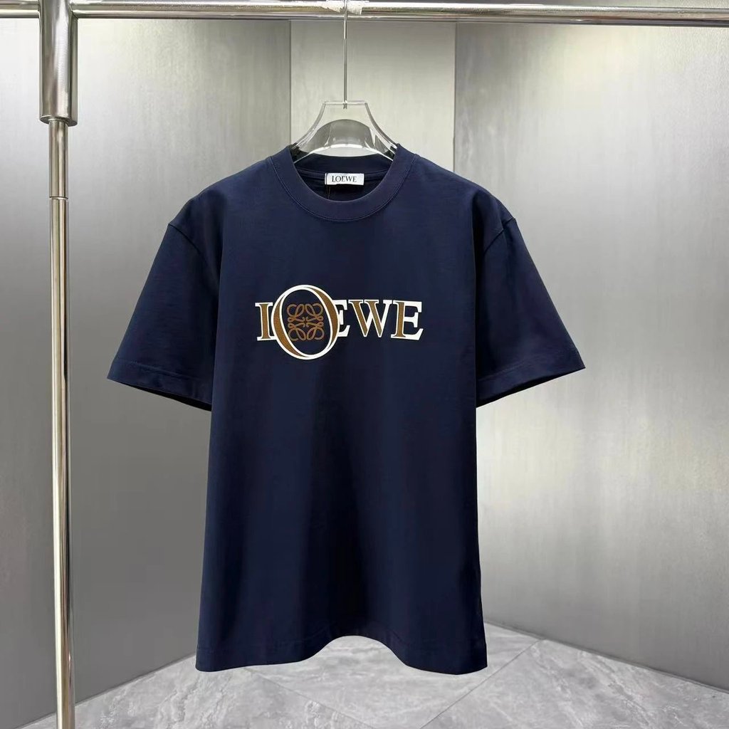 เสื้อยืด Loewe Anagram Logo青色T
