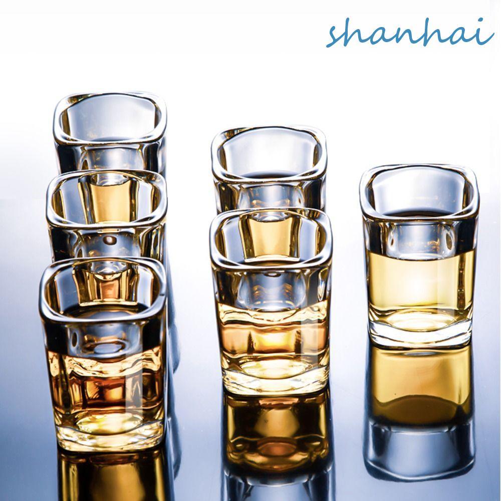 SHANHAI Jigger ถ้วยกาแฟชุดแก้วช็อตโปร่งใส