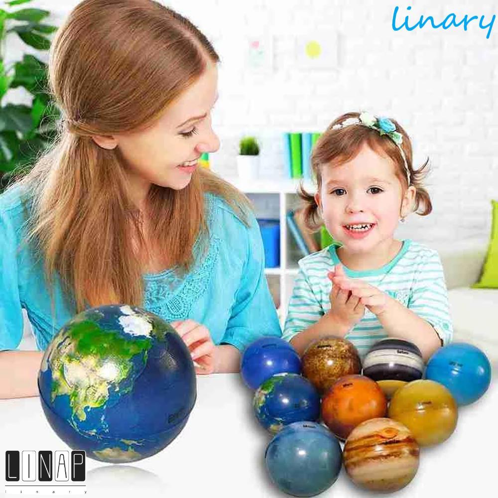 CULINARYHV Moon Star Ball Solar System Ball ของเล่น Bouncy Ball สําหรับเด็กที่มีสีสันการพิมพ์ยืดหยุ่