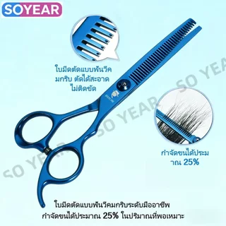 กรรไกรตัดผมมืออาชีพ ชุดสแตนเลส 440C คุณภาพดี กรรไกรตรง กรรไกรซอยผม อุปกรณ์ตัดผมสำหรับใช้ในบ้าน ร้านเสริมสวย