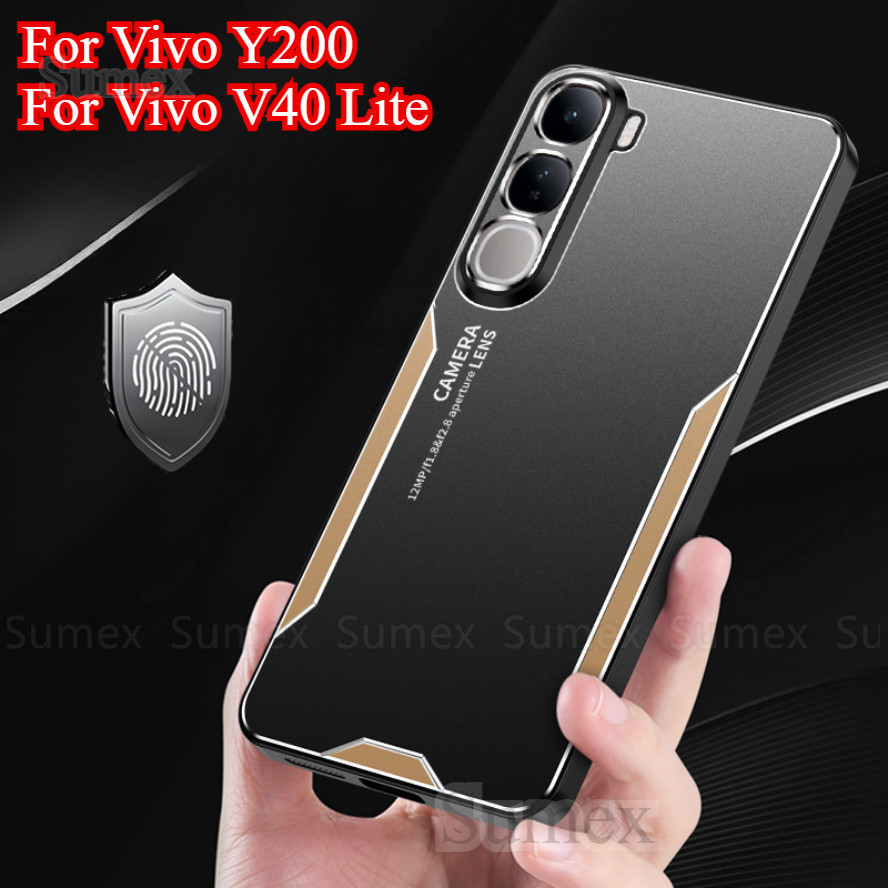 โลหะเคสโทรศัพท์สําหรับVivo V40 Lite V40Lite Y200 2024 4G 5Gกล้องเลนส์ป้องกันกรณีHP VivoV40 Pro 40Lit