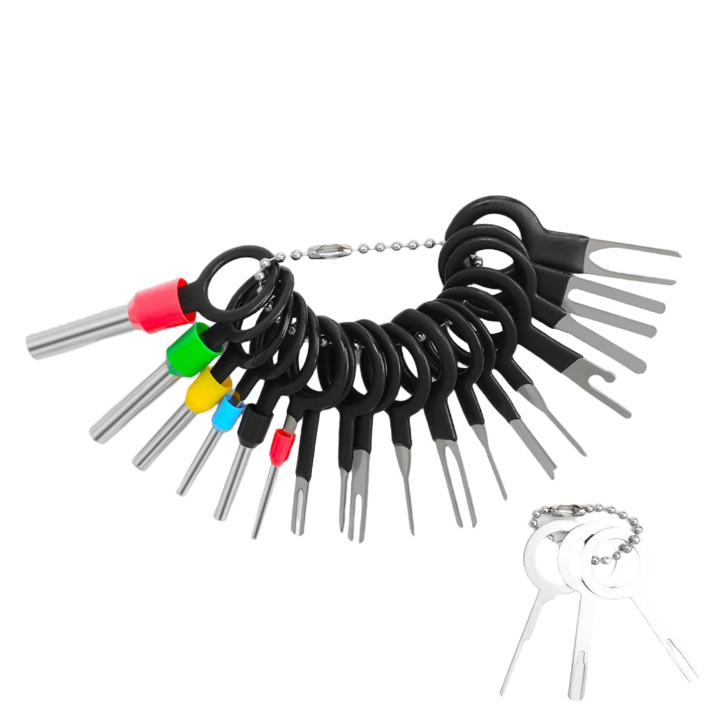 Terminal Ejector ชุดเครื่องมือถอดขั้วสายไฟ ถอดเข็ม/ขั้วโลหะออกจากปลั๊กสายไฟงานระบบไฟฟ้า รถยนต์ มอเตอร์ไซค์ เครื่องใช้ไฟฟ้า