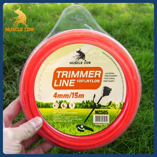 MUSCLE COW เอ็นตัดหญ้า 2.4-4.0 มิล 15m เหนียวแน่นทนทาน ไม่หักง่าย ใช้กับเครื่องตัดหญ้า 100%แท้